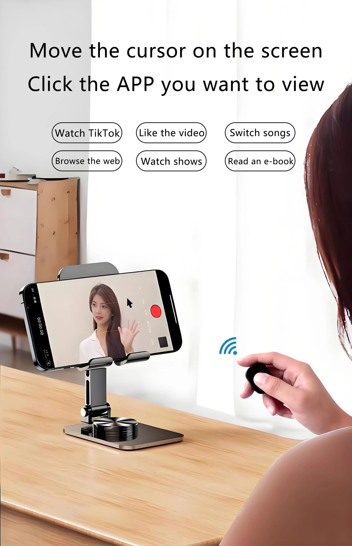 Mouse Ring Remote Control met Touchpad — Slimme Scrollring