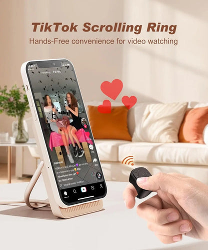 TikTok Bluetooth Scrollring met Pagina-omslaan & Camera Shutter